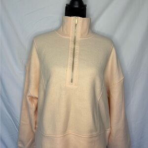 Alia Cream Quarter-Zip Pullover Jacket